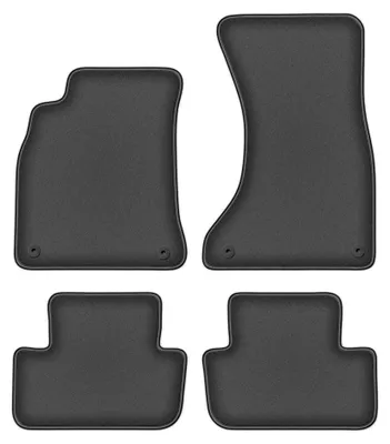 Obrázek produktu pro Velurové autokoberce pro: Audi A4 B8 2007-2015 (sedan/kombi/Allroad) – sada 4 ks, grafitové, na míru – Wielganizator DURBAN