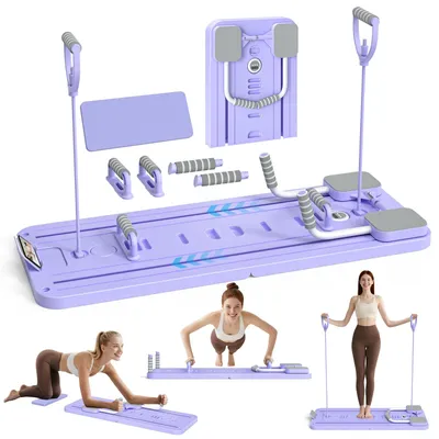 Obrázok produktu pre Pilates podložka, odporové gumy, cvičenie pre celé telo, FARBA: LILKOVÁ