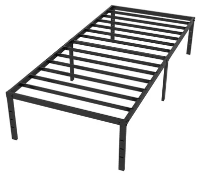 Produktbild von TANYEAR Klappbett Metallbett 90 x 200 cm ohne Kopfteil Schwarz 160 kg Stauraum