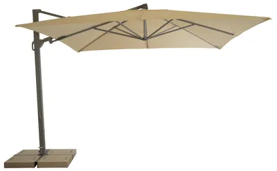 Immagine prodotto di Ombrellone da Giardino Decentrato 3,3x3,3m in Alluminio e Poliestere Avorio