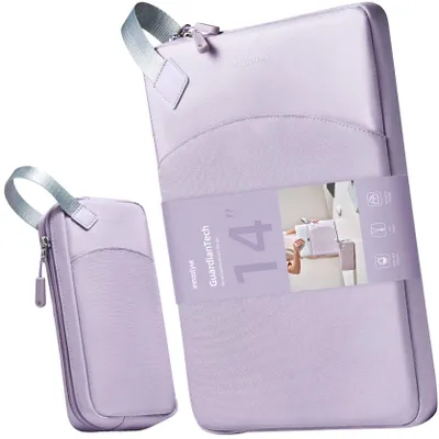 Produktbild von Innostyle Laptop-Tasche 14' Zoll Wasserdicht Inklusive Gadget-Tasche Robustes Design Lila Perfekt für den täglichen Gebrauch Schützende Hülle für Laptops