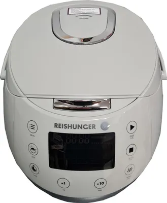 Obrázek produktu pro Reishunger Digitaler Reiskocher (860W/1,5l), Grau, für bis zu 8 Personen, Multikocher mit 12 Programmen, grau