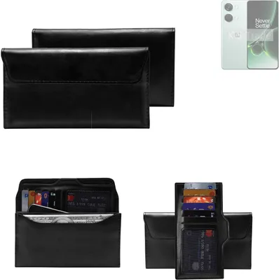 Produktbild von K-S-Trade Handy Hülle kompatibel mit OnePlus Nord 3 5G Schutz Hülle Tasche Schutz Case Handytasche Kunstleder schwarz, 1x