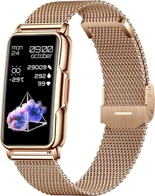 Obrázek produktu pro Eko, Connected Watch 5.0 se zařízením proti krádeži a milánským náramkem z nerezové oceli, zlatá barva