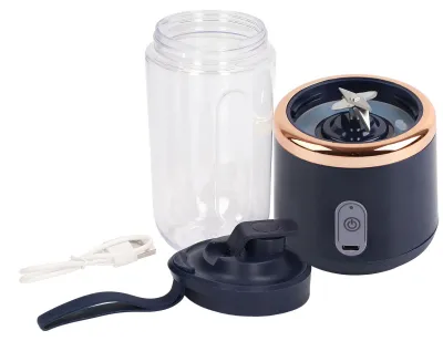 Immagine prodotto di Frullatore portatile, 400 ml, 6 lame, 22.000 giri/min, 1500 mAh, PCTG per uso alimentare, ricarica USB per l'uso in viaggio, per frutta, verdura e caffè