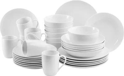 Produktbild von Mäser 931523 Barca Kombiservice modern, Porzellan, weiß, 30-teilig (1 Set)