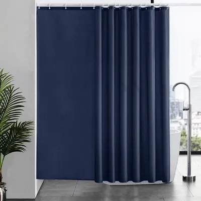 Obrázok produktu pre Textilný sprchový záves Tmavo modrý 244x200cm Antibakteriálny Vodotesný