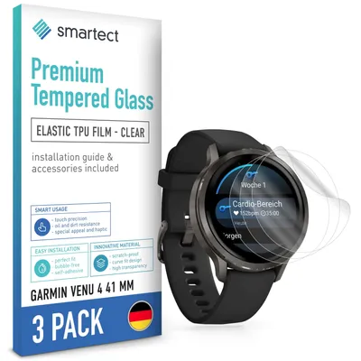 Produktbild von 3x TPU Schutzfolie Klar für Garmin Venu 4 41 mm Displayschutz Panzerfolie Folie