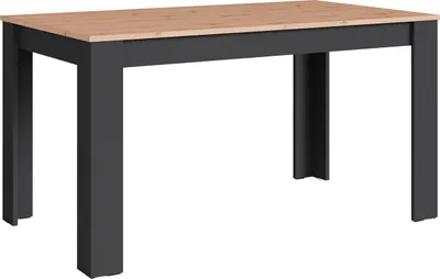 Produktbild von byLIVING Esstisch NORI / Moderner Küchentisch in Eiche-Optik / Untergestell Melamin anthrazit / Großer Tisch / 140 x 80, H 75 cm