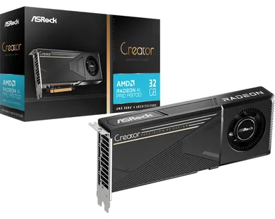 Image de ASRock AI Pro R9700 Creator 32GB DDR6 4x DP