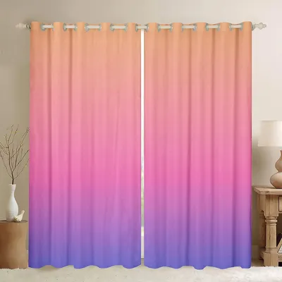 Verdunkelungsvorhänge Regenbogen Ombre, 2 Paneele, 117x137 cm