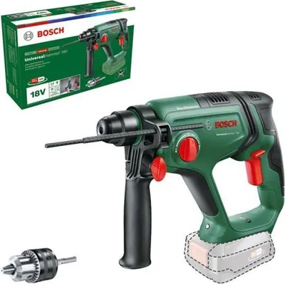 Obrázok produktu pre Vŕtačka s príklepom, Bosch UniversalHammer 18 V, 2,0 J, SDS plus, priemer vŕtania do betónu 16 mm, vrátane upínacieho skľučidla SRE (bez akumulátora)
