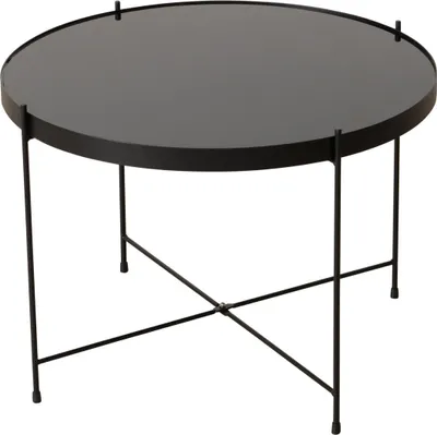Zdjęcie produktu dla Metalowy stolik ze szklanym blatem, SHERIN, 40 cm