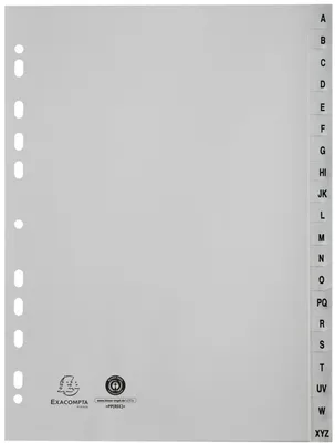 Image de Exacompta 1720E Répertoire A4 à 20 onglets, blanc, grand format