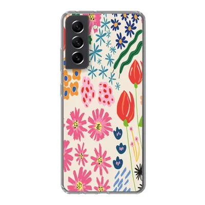 Produktbild von MuchoWow® Handyhülle Schutzhülle Hülle für Samsung Galaxy S21 FE Blumen - Gestaltung - Tulpe Silikon Softcase Handy Hülle - Mobiltelefonhülle