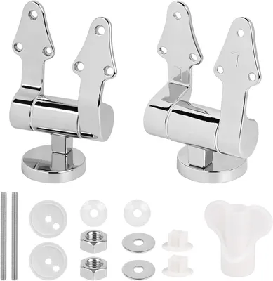 Produktbild von Toilettensharniere 2 Stück, Zinklegierung, Absenkautomatik, Ersatzteile, universal für WC-Sitz