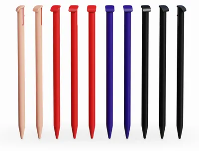 Image de subtel - Pack de 10x stylets pour Nintendo New 3DS - stylet tactile haute précision pour jouer à vos jeux vidéo sans rayer l'écran couleur rouge, rose, bleu, noir
