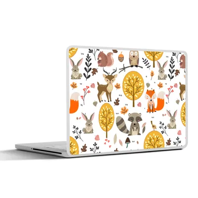 Produktbild von MuchoWow® Laptop Aufkleber Sticker Cover Design - Tiere - Wald 32.5x23.5 cm - Sticker für Laptop - Selbstklebend