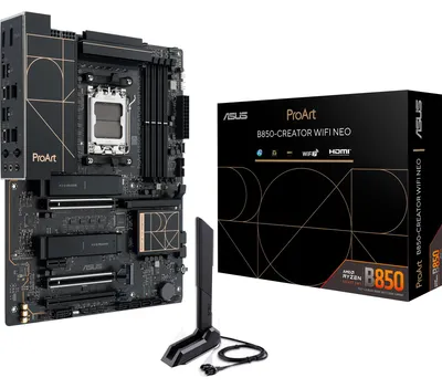 Immagine prodotto di ASUS PROART B850-CREATOR WIFI NEO, AMD, Socket AM5, AMD Ryzen Serie 7000, AMD Ryzen Serie 8000, AMD Ryzen Serie 9000, Socket AM5, DDR5-SDRAM, 256 GB