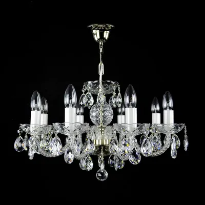 Produktbild von Casa Padrino Luxus Barock Kristall Deckenleuchte Silber Ø 60 x H. 35 cm - Prunkvolle Messing Deckenleuchte mit böhmischem Kristallglas - Barock Möbel - Edel & Prunkvoll