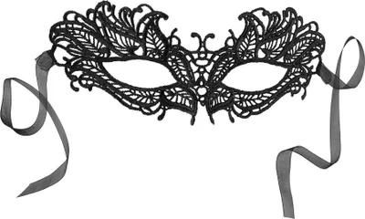 Produktbild von Schwarze Spitzenmaske Schmetterling - schwarz