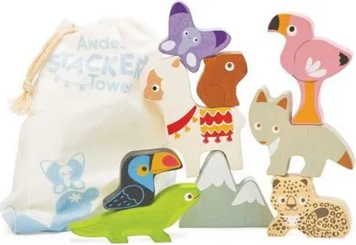 Obrázok produktu pre Le Toy Van Andes Wooden Animals Stacking Toy, 1,5 rok / roky, Drevo, Viacfarebný