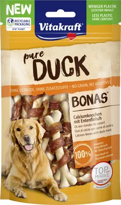 Produktbild von Vitakraft Duck Bonas, Snacks, Hund, Ente, 80 g, Zuckerfrei