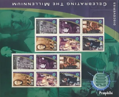 Produktbild von Briefmarken Irland 2000 Mi 1216-1221 Zd-Bogen (kompl.Ausg.) postfrisch Entdeckungen