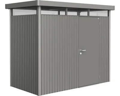 Produktbild von Biohort Highline, Metallschuppen, Einzelbild, Flachdach, Grau, Metall, Grau