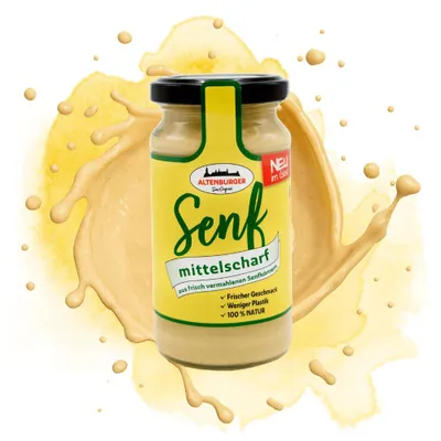 Produktbild von Mittelscharfer Senf, 200 ml