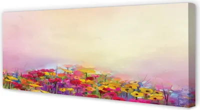 Produktbild von Leinwandbild 125x50 Wandkunst Bild Blumen Himmel
