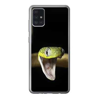 Produktbild von MuchoWow® Handyhülle Schutzhülle Hülle für Samsung Galaxy A52 5G Schlange - Tier - Schwarz Silikon Softcase Handy Hülle - Umschlag