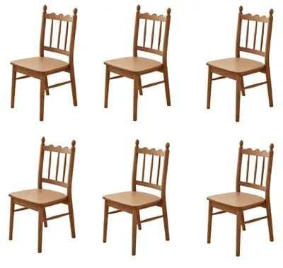 Immagine prodotto di Set esclusivo di sedie: 6 sedie da cucina robuste, sedie da sala da pranzo di design