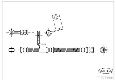 Produktbild von CORTECO 19033581 Bremsschlauch Vorne Rechts für HYUNDAI GETZ (TB)
