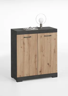 Produktbild von Kommode >BRISTOL 1< in Matera-Artisan Eiche - 80x89,9x34,9cm (BxHxT)