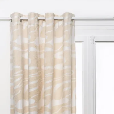 Produktbild von Ösenvorhang aus Jacquard-Chenille mit abstraktem Welleneffekt