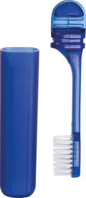Produktbild von 5x Reisezahnbürste mit Etui / Farbe: blau