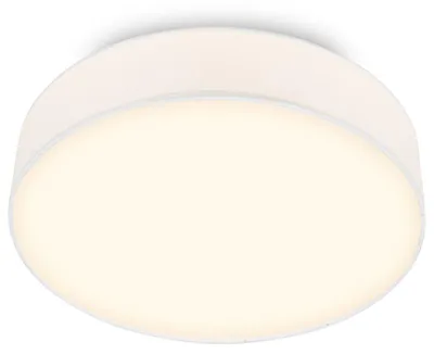 Produktbild von Briloner LED Deckenlampe Stoffschirm Ø38x10,5 cm Rund 24W 2600lm 3000K Warmweiß Weiß - Deckenleuchte Wohnzimmer Schlafzimmer Küche Flur