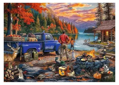 Produktbild von Sunset Lake 300 PC Large Format Puzzle
