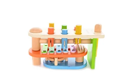 Produktbild von EverEarth Xylophon & Klopfbank aus Holz – 2-in-1 Motorik- & Musikspielzeug - EE33896