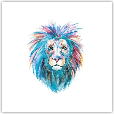 Produktbild von Poster - Poster ohne Rahmen - Bunt Löwe Mähne - 30x30 cm - Wand Bild - Wanddeko - Wandbilder - Kunstposter - Wandposter - Bilder - Kunstdruck - Wanddekoration - Wandbild - P2XAC30x30-4250