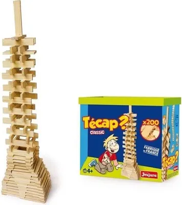 Produktbild von Bauspielzeug Holzbausteine, JEUJURA TECAP Classic, 200 Teile, Naturholz, ab 3 Jahren