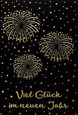 Produktbild von Neujahr - Glückwunschkarte im Format 11,5 x 17 cm mit Briefumschlag