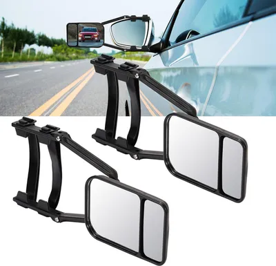 Produktbild von 2x caravanspiegel Wohnwagenspiegel für Pkw und Bus Zusatzspiegel für Wohnwagen für ein optimales Blickfeld Universal Caravanspiegel Duo 12.5x18.5cm