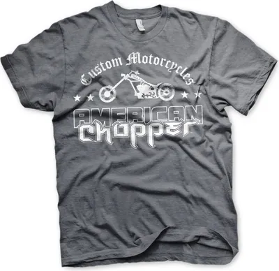 Produktbild von American Chopper Washed Logo T-Shirt - Large - Dark-Heather