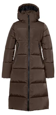 Productafbeelding van GOLDBERGH Sion dames donsjas met capuchon, bruin, maat 40