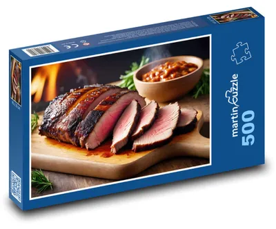 Obrázok produktu pre Puzzle 500 Šťavnatý steak s omáčkou - martinpuzzle