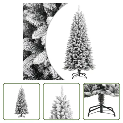 Zdjęcie produktu dla The Living Store Sztuczna choinka pokryta śniegiem 150 cm PVC&PE