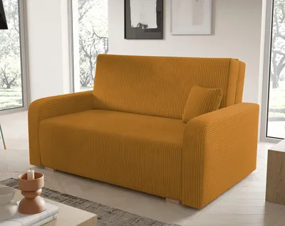 Produktbild von Schlafsofa Tessa III 155x85 cm Komfortables Sofa mit Bettkasten, Couch 3-Sitzer Kordstoff- Inklusive Gratis-Kissen - Poso 42