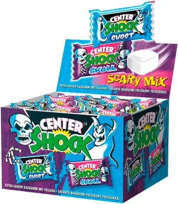 Produktbild von Center Shock Scary Mix Kaugummi extra sauer 100 Stück